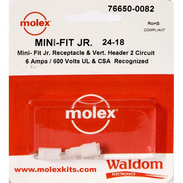 0766500082 KIT CONN MINI-FIT JR 2 CIRC VERT