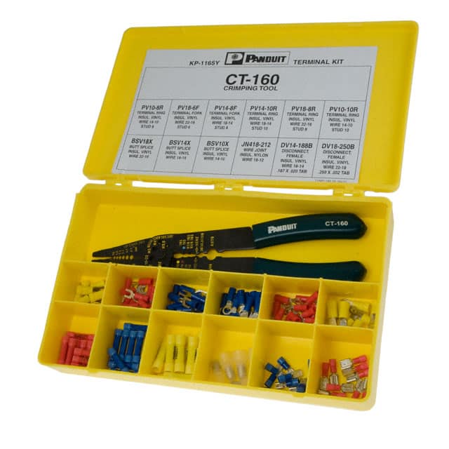 KP-1165Y TERMINAL KIT W/TOOL PLAST BOX