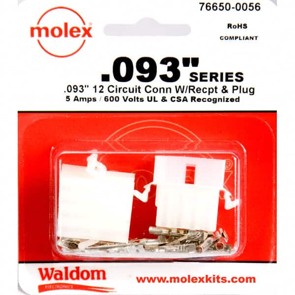 0766500056 KIT CONN STD .093" 12 CIRCUITS