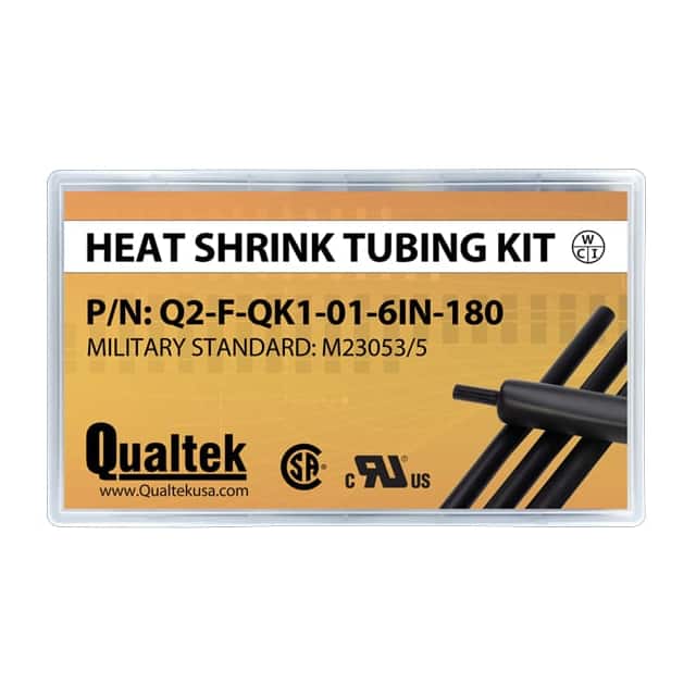Q2-F-QK1-01-6IN-180 HEATSHRK KIT SMALL SZE BLK 180PC