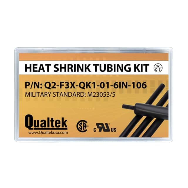 Q2-F3X-QK1-01-6IN-106 HEATSHRINK KIT 106 PC BLACK