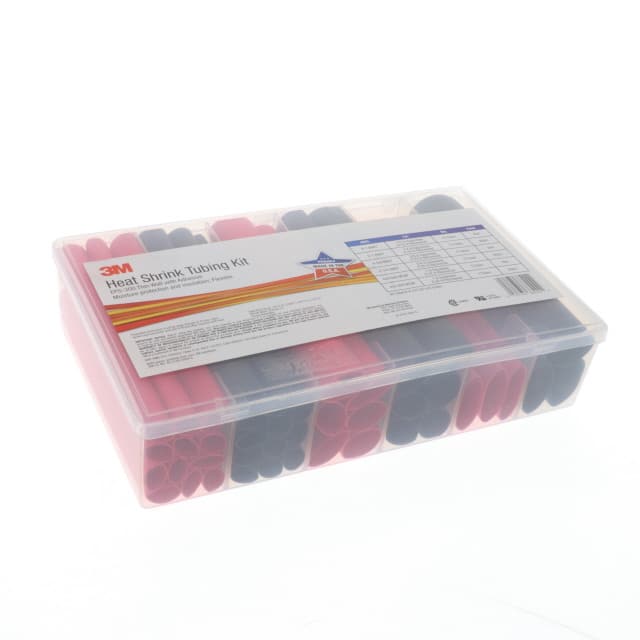 EPS300-1/2 TO 1-BLACK&RED-5-42 PC KITS HEATSHRINK TUBING 1/2 TO 1"