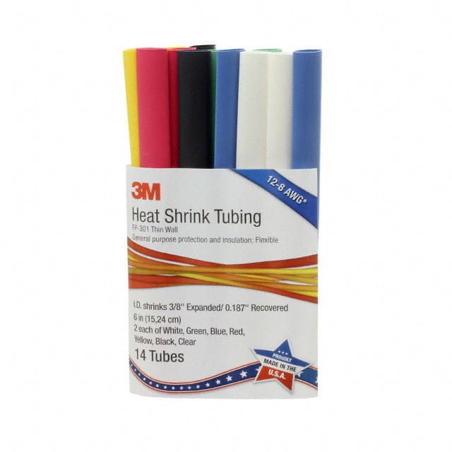FP301-3/8-6"-ASSORTED-10-14 PC PKS HEATSHRINK FP301 3/8-6" ASSORTED