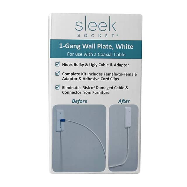 COAX-STD-W DATA CABLE OUTLET COVER COAXIAL