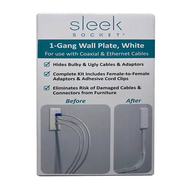 HUL-STD-W DATA CABLE OUTLET COVER COMBO