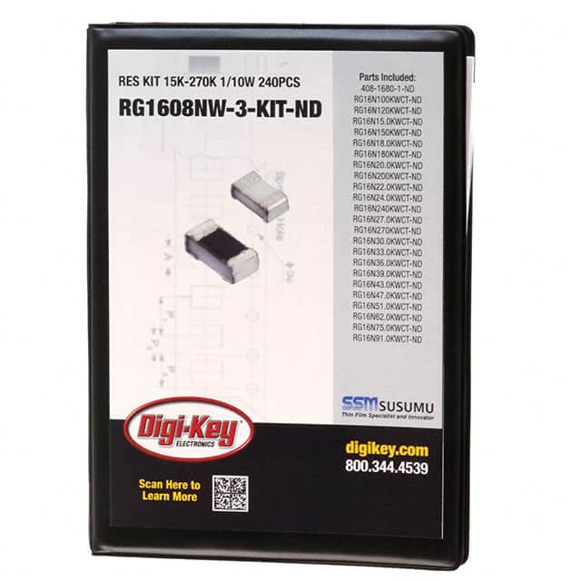 RG1608NW-3-KIT RES KIT 15K-270K 1/10W 240PCS