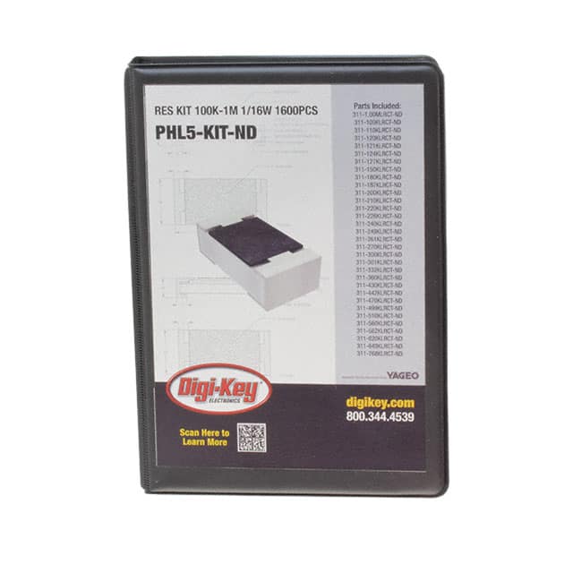 PHL5-KIT RES KIT 100K-1M 1/16W 1600PCS