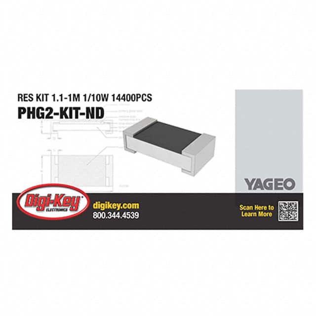 PHG2-KIT RES KIT 1.1-1M 1/10W 14400PCS