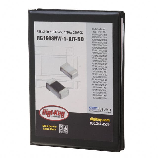 RG1608NW-1-KIT RESISTOR KIT 47-750 1/10W 260PCS