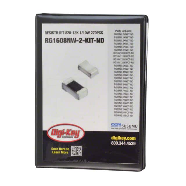 RG1608NW-2-KIT RESISTR KIT 820-13K 1/10W 270PCS