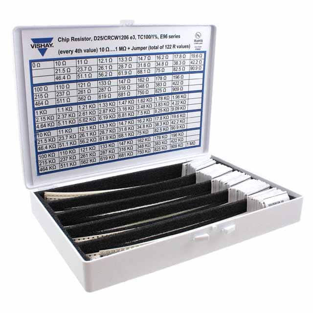 LAE1DCHIP1206KFE96 RESISTOR KIT 0-1M 1/4W 6100PCS