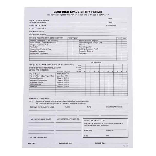 EP1 PRINZING CONFINED SPACE PERMITS