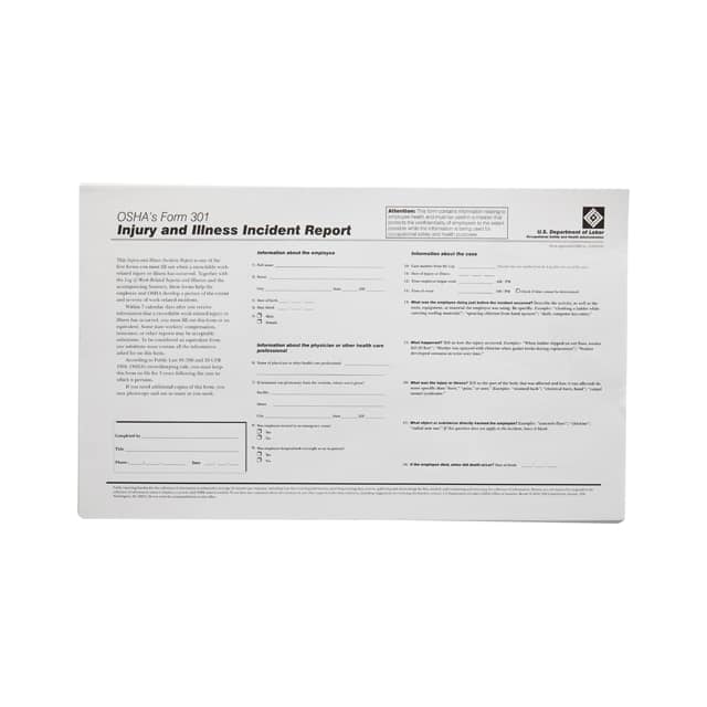OR301E PRINZING OSHA FORM 301E 25/PK