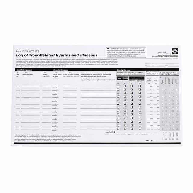 OR300E PRINZING OHSA FORM 300E 25/PK