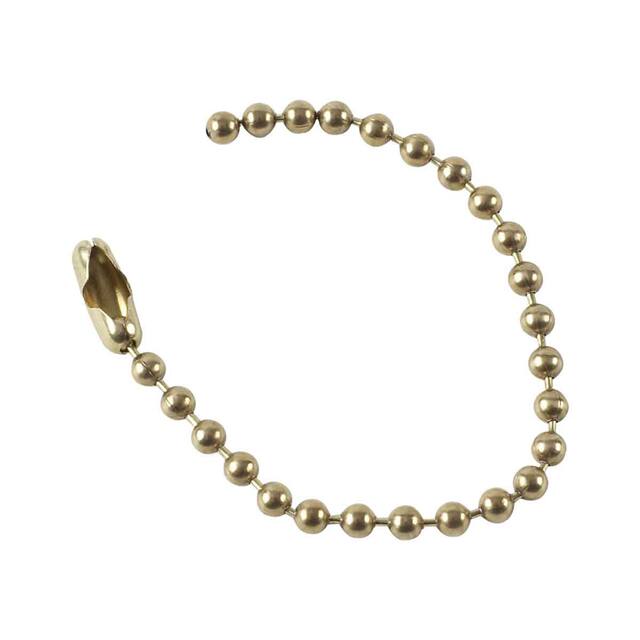 23306 BRASS,NO.6, BEADED CHAIN,4.5" L,