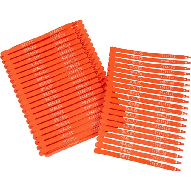 133488 TRUCK SEALS 7.5" ORANGE 100/PACK