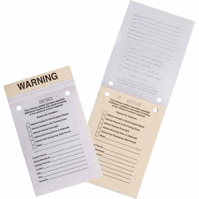 86352 PARKING VIOLATION TAGS