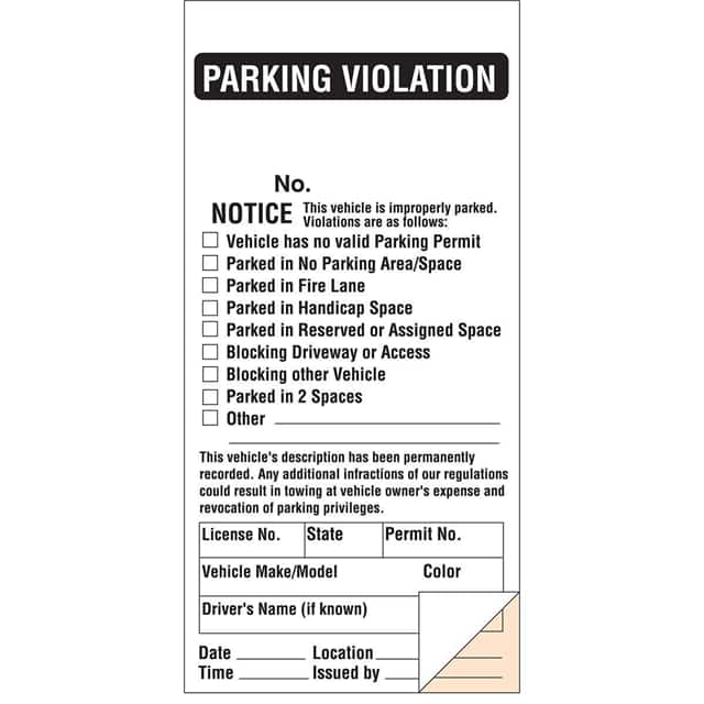 103649 PARKING TICKET-PARKING VIOLATION