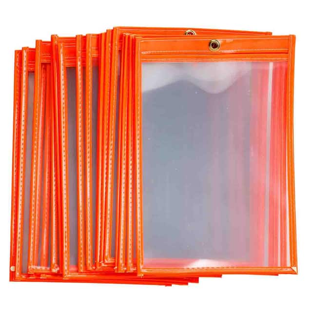 56942 6"W X 9"H, ORANGE FLUORESCENT 25