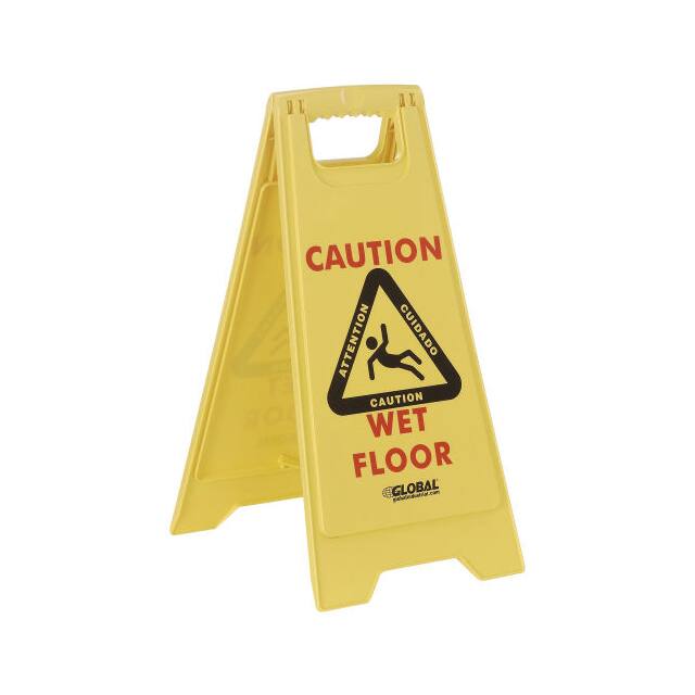 338M MULTI-LINGUAL FLOOR SIGN 2 SIDED