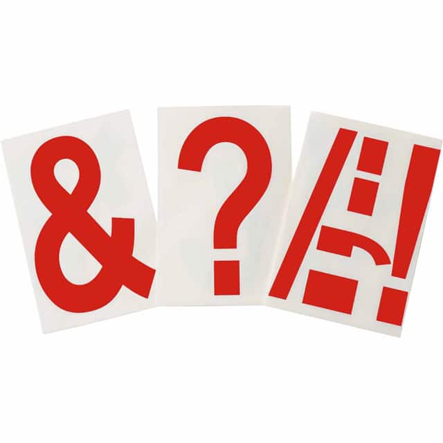 121909 6" X 8" B514 RED PUNCTUATION 20/