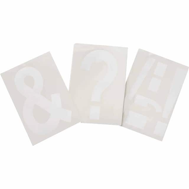 121908 6" X 8" B514 WHITE PUNCTUATION 2