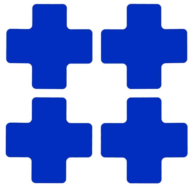 104468 2" X 5" B514 BLUE FLOOR CROSSES