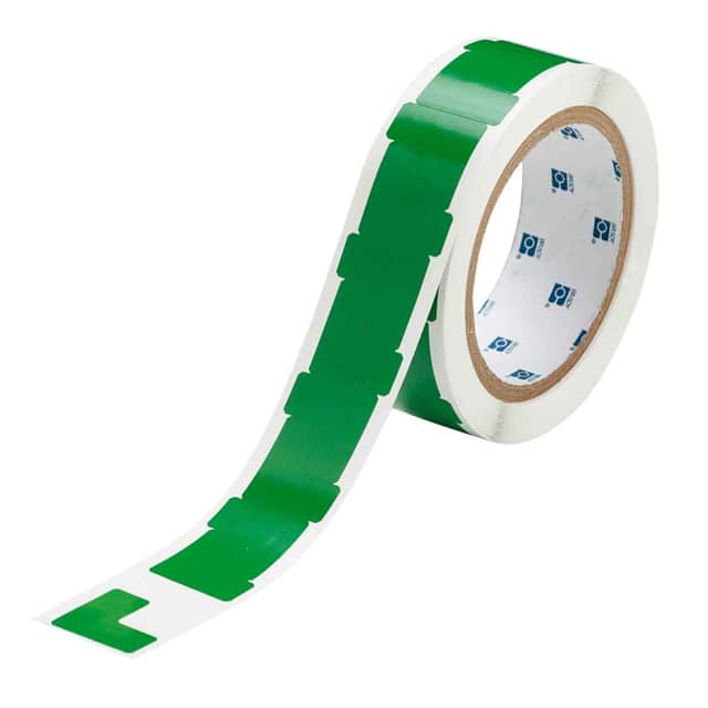 121416 B7569,GREEN,1.1"X1.1",L-SHAPE