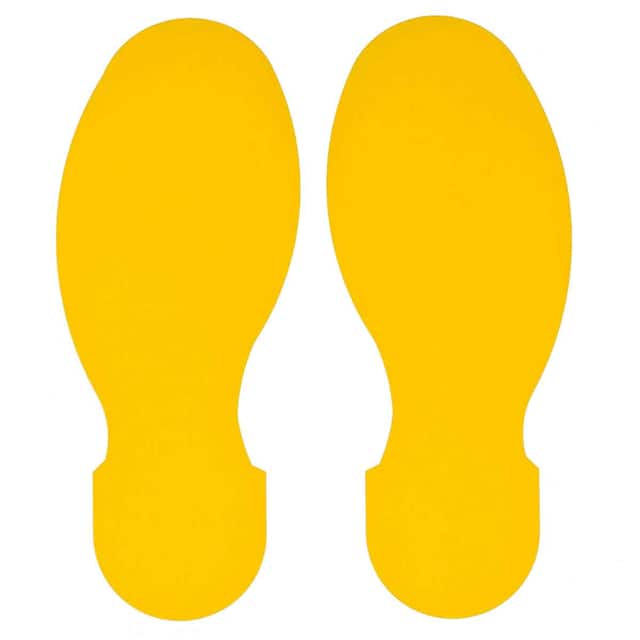 104409 10" X 3.5" YELLOW FOOTPRINT 10/P