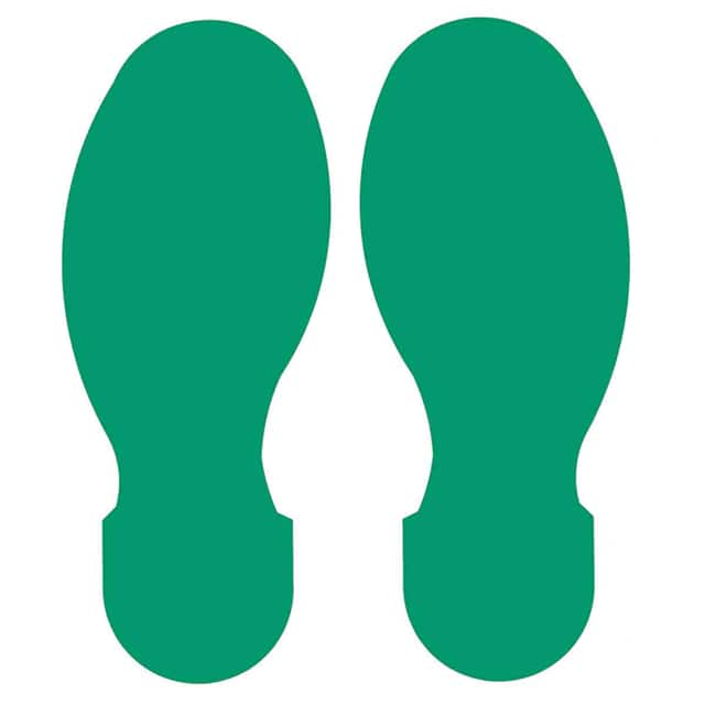 104407 10" X 3.5" GREEN FOOTPRINT 10PK