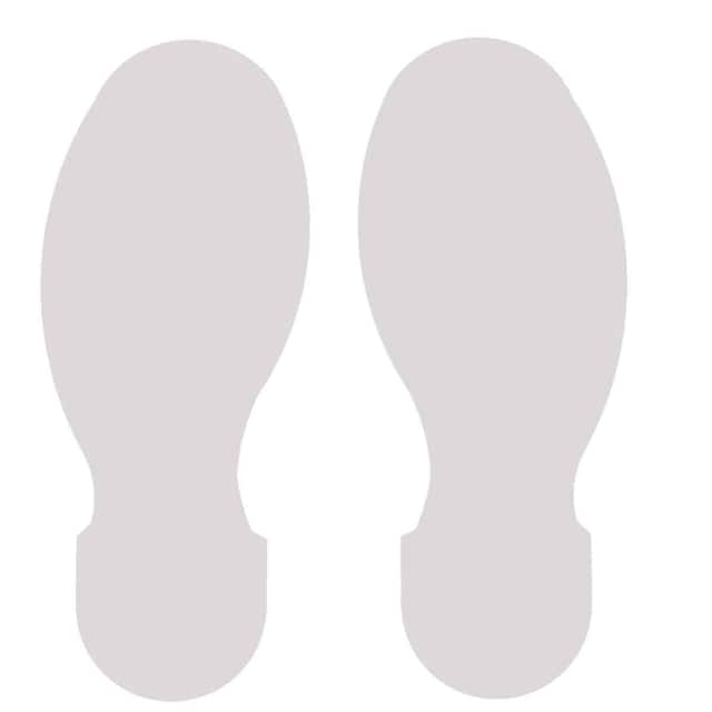 104411 10" X 3.5" WHITE FOOTPRINT 10PK