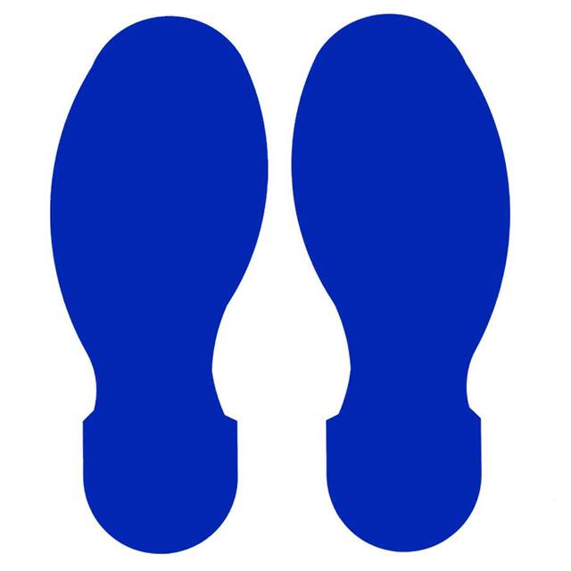 104408 10" X 3.5" BLUE FOOTPRINT 10/PK