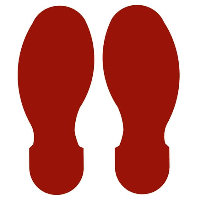 104406 10" X 3.5" RED FOOTPRINT 10PK