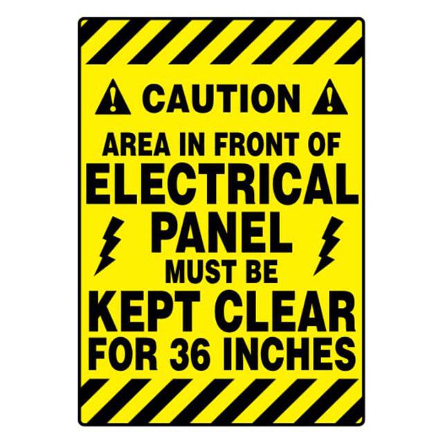 PFM0067 SIGN 20"X14" BLACK/YELLOW