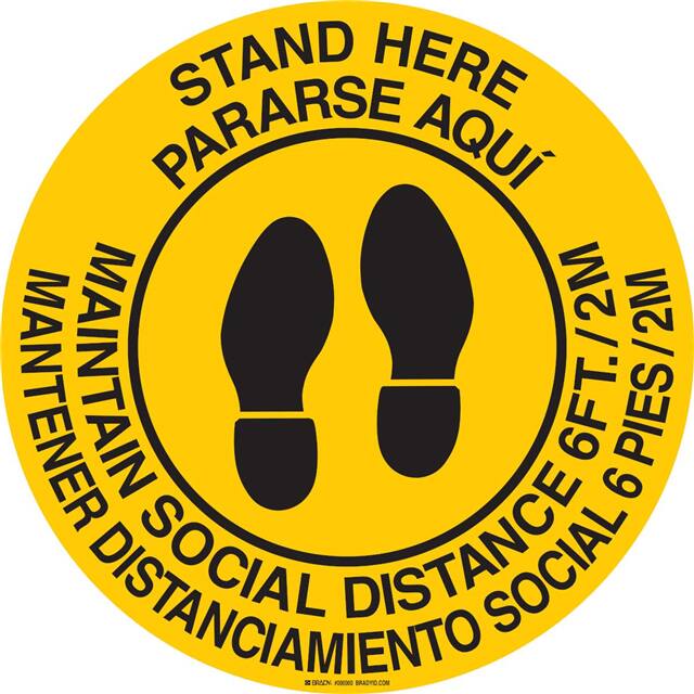 170267 B534FS 17" BILING STAND HERE SOC