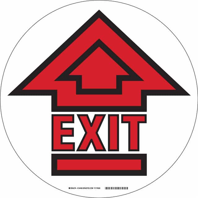 104490 B534FS 17"DIA RED,BK/WT EXIT ARR