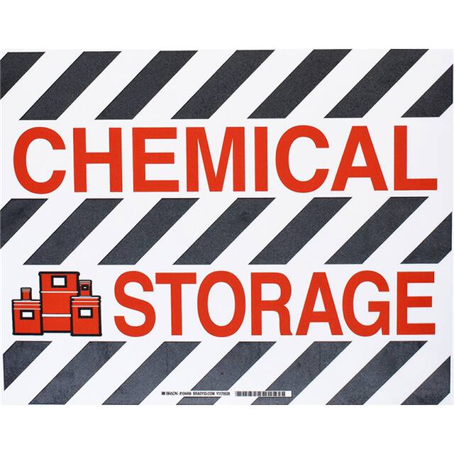 104498 B534FS 14X18 BK,RD/WT CHEM STORA