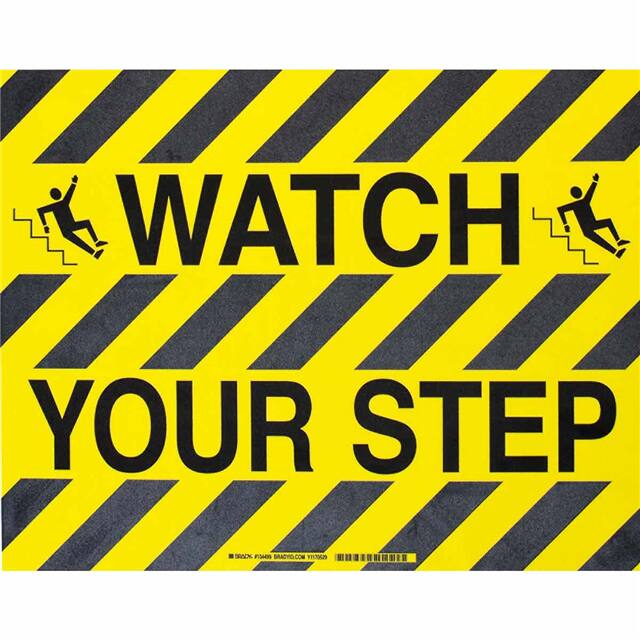 104499 B534FS 14X18 BK/YL WATCH YOUR ST