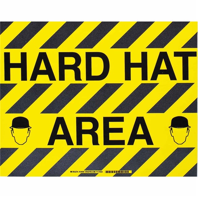 104504 B534FS 14X18 BLK/YEL HARD HAT AR