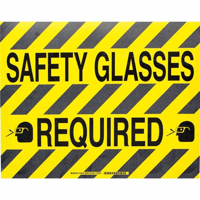 104510 B534FS 14X18 BLK/YEL SAFETY GLAS