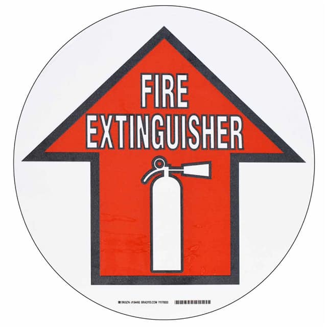 104492 B534FS 17" RED,BLK/WHT FIRE EXTI