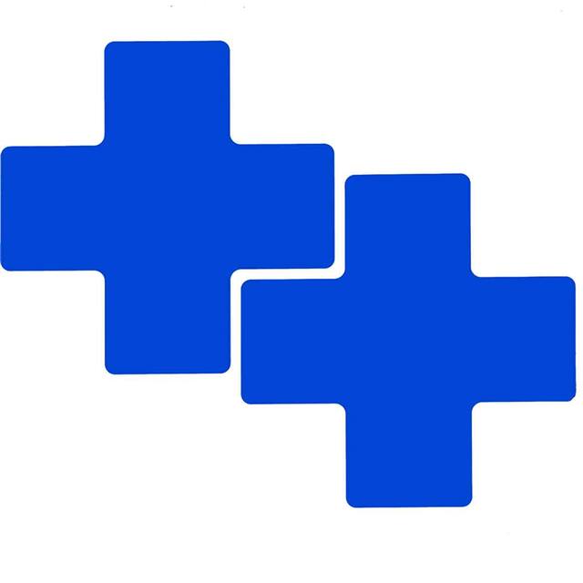 104474 3" X 8"B514 BLUE FLOOR CROSSES 2