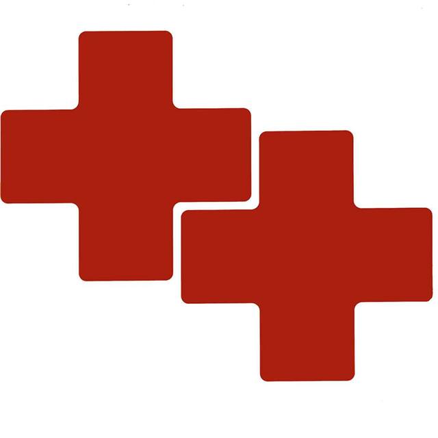 104472 3" X 8"B514 RED FLOOR CROSSES 20