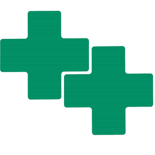 104473 3" X 8"B514 GREEN FLOOR CROSSES