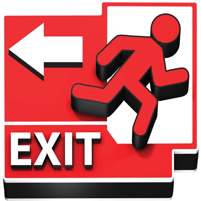 150171 EXIT LEFT 3D FLOOR SIGN