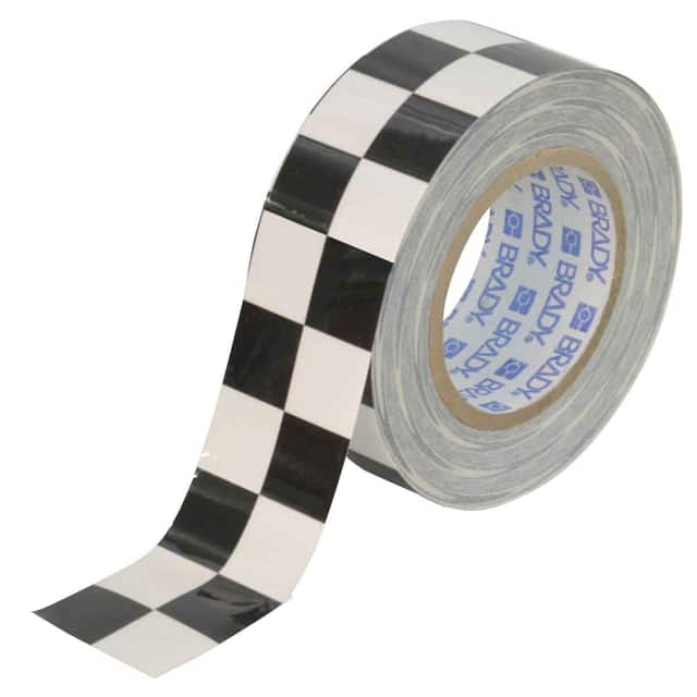 121913 2" X 100' B514 BK/WHITE CHECKERE