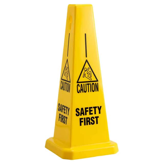 77201 CONE-4SIDE-25H-YL/BK-SAFETY FIRS