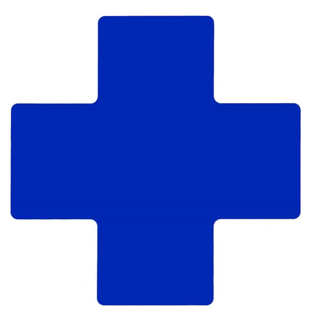 104480 4" X 10"B514 BLUE FLOOR CROSSES