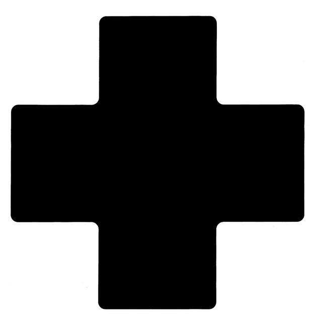 104482 4" X 10"B514 BLACK FLOOR CROSSES