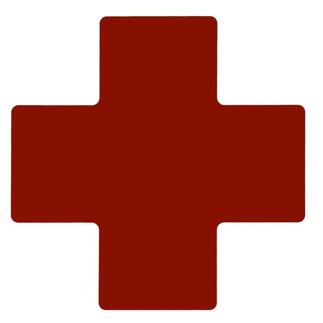 104478 4" X 10"B514 RED FLOOR CROSSES 2